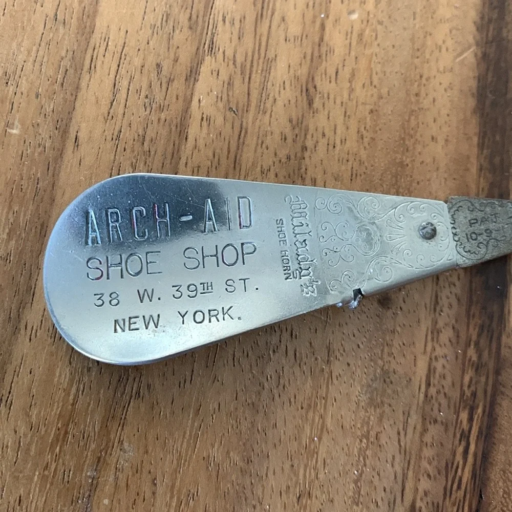 Antique Shoe Horn Button Hook Menihan Arch-Aid Shoes for Women Pat. 10-9-1917 - Picture 2 of 6